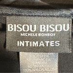 Bisou Bisou  Intimates Black v - Neck Top with Sheer Details Sz Large Photo 1