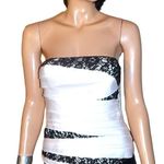 Bebe White Black Lace Strapless Top S NWT $79 Photo 1