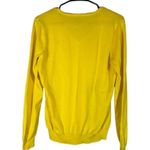 Ralph Lauren Yellow Long Sleeve V-Neck Pima Cotton Knit Sweater Women Sz L Photo 1