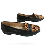 Jack Rogers Remi Calf Hair Leather Leopard Print Loafers Sz 8.5 New W/out Box Photo 1