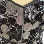 Etcetera Pleated Fit & Flare Cocktail Dress 4 Black Brown Circle Pattern Party Photo 7