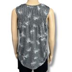 Maurice's  Womens Tank Top Sleeveless Pullover Laced V Neck Summer Gray White Med Photo 2