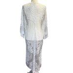 White Sheer Lace Kimono Duster Cardigan Size Small Photo 2