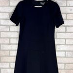 Vince Black Pique Ponte Fit and Flare Short Sleeve Dress Size 8 Photo 3