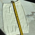 One Grey Day cable knit mini midi silk blend skirt NWT White Photo 6