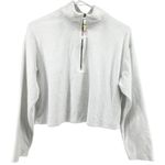 Stoney Clover Lane  x Target Half Zip Cropped Sweatshirt Terry Cotton White M Photo 0