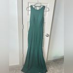 Hunter Windsor Keyla Open Back Fitted Formal Glitter Gown  Green NEW Size Small Photo 10