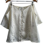 Valerie Stevens  Silky Slinky Ivory Polka Dot Camisole &‎ Shorts Pajama Set XL Photo 0