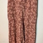 Knot Sisters  Boho Floral Wide Leg Jumpsuit Cropped Tie Back Mauve Sleeveless Photo 2