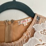 Luxxel Women’s Nude Dress with Floral Crochet print Photo 2