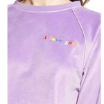 BP New I Love You Rainbow Embroidery Velour Sweatshirt Purple Photo 1