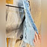BLANK NYC  Women’s Denim Trucker Jacket Cropped Traffic JAM Jacket Large NWT Photo 8