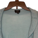 Talbots Womens Open Sweater Size Medium Teal 100% Merino Wool Knit Long Sleeve Photo 1