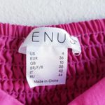 Venus Hi Low Ruffle Hot Pink Long Sleeve Puff Sleeve Dress Photo 9