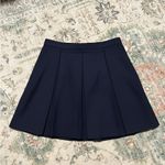 Brand New Women’s Adjustable Navy Pleated Skirt With Pocket and Without Tags Blue Photo 1