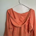 Melrose and Market Hoodie Coral Pink Orange Scoop Neck Terry Cloth S Photo 7