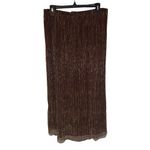 Adrianna Papell  Metallic Knit Wrap Midi Skirt - Copper Photo 3