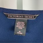 Victoria's Secret Medium Satin Lace V Neck Navy Blue Crop Tank Top Lingerie Photo 4