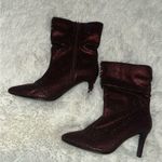 Torrid Red Wide Rhinestone Crystal Boots Bootie Heels Shoes Photo 5