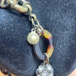 J.Crew Tigers Eye linked chain with 2 Rhinestone Balls, 8" SKU 873 Photo 1