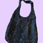 Liz Claiborne Vintage y2k  Black and Gold Crocheted Shoulder Bag 🔥 Photo 0