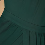 Lulus NWOT  Adoring You Chiffon Long Sleeve Maxi Dress Gown Hunter Green Medium Photo 2