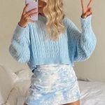 Boutique Blue Tie Dye Skirt Photo 0