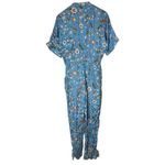 Carolina K Pant Floral Jacquard Jumpsuit Pantsuit Medium Blue Photo 10