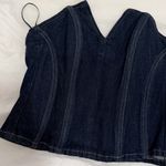 ZARA  Denim Corset Strapless Top XS Photo 2