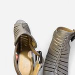 Chinese Laundry Taupe Gladiator Sandals with Stacked Chunky Wood Heel Photo 5