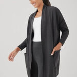 Pact  Airplane Cardigan Charcoal Heather Gray Size Medium Large Photo 0