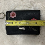 Kate Spade Black Leather Floral Embellished Wallet Photo 9