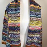 Figwood Multicolor Striped Open Front Waterfall Cardigan Sweater Mohair Blend Blue Size undefined Photo 2