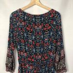American Eagle Outfitters Blue & Red Floral Long Sleeve Romper L Photo 5