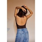 Urban Outfitters  Out From Under Brown Sheer Velvet Weekender Bodysuit M Photo 1