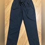 H&M Women’s 4 black high rise pleated poly blend business casual cinch/tie waist Photo 0