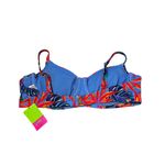 Tabitha Brown x Target Tropical Leopard Multicolor Underwire Bikini Top 24W NEW Blue Photo 3