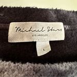 Michael Stars Pullover Fleece Tie Dye Sweatshirt Women's Large Navy Cotton Cozy Photo 2