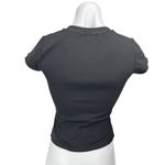 We Wore What Black Short Sleeve Scoop Neck Stretch Cropped T Shirt Tee Top Size M Photo 1