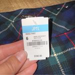 J. McLaughlin NEW Plaid Ankle Ross Pants | Stretch Knit Trousers | Size 6 Photo 9