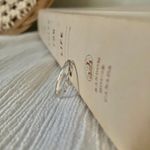 Silver Minimal Striated Band Ring “Celestine” Classic Casual Elegant Clean Simple Jewelry Photo 6