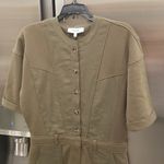 Reiss 💕💕 Emlyn Panel Detail Short Sleeve Sweatshirt Dress Khaki Green 8 US NWT Photo 9