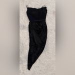 House Of CB NWOT  Reva Black Satin Balcony Corset Midi Dress sz S Photo 4