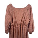 Arula Dress Women XL Pink Ditsy Floral Babydoll Mini Tie 3/4 Sleeve Cottage Boho Photo 3