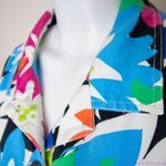 Vintage floral print cotton blend jacket,‎ size L Blue Size L Photo 2