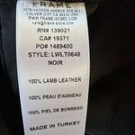 frame denim Frame High Rise Black Lamb Leather Bermuda Shorts Size 25 New Photo 6