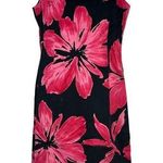 Jones New York Floral Sleeveless Dress Size 4 Black & Pink Dry Clean Only Photo 0