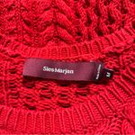 Sies Marjan Britta Cotton Cable Knit Pullover Sweater in Lipstick Red Medium Photo 6