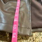 COMMENSE PU Leather Sleeveless Belted Midi Dress Color: Brown NWT Size Large Photo 6