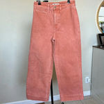 Madewell  Slim Emmett Wide-Leg Crop Pants in Sweet Dahlia Size 25‎ Photo 3
